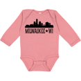 thumbnail image 3 of Inktastic Milwaukee Wisconsin City Skyline Boys or Girls Long Sleeve Baby Bodysuit, 3 of 5