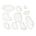 thumbnail image 1 of 8Pcs/Set 8In Acrylic Template Ruler Set Memory Quilting Ruler for Sewing Template Patchwork A, 1 of 5