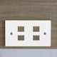 thumbnail image 3 of Juego de tomas de pared universales de 4 puertos: 5 piezas para uso en el hogar, hoteles y oficinas: panel de plástico estándar de EE. UU., 3 of 8