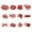 A, variant on Valentine's Day Cupcake Toppers & Cake Decorations - Romantic Heart Love Flag Picks for Dessert Gifts Party Supplies (24-Pack)
