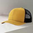thumbnail image 3 of YAOBAMM Trucker Hat Unisex Baseball Adjustable Hollow Mesh Lightweight Long Brim Color Matching UV Protection Outdoor Daily Trucker Hat, 3 of 7