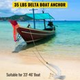 thumbnail image 1 of Restored VEVOR Ancla de barco tipo Delta 35 lb 16 kg Ancla Delta, Ancla de barco de acero galvanizado, Ancla de arado triangular Ancla marina de barco, Ancla de arado resistente para amarre (Refurbished), 1 of 8
