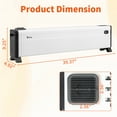 thumbnail image 3 of Ktaxon 40" Baseboard Heater, 1500W Electric Baseboard Space Heater with 3 Heat Settings, Remote Control, Built-in Humidifier, 12H Timer, Tip-Over Switch, for Indoor Bedroom Office Home, White, 3 of 12
