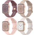 thumbnail image 2 of 4 bandas de silicona líquida compatibles con Apple Watch Band 49/46/ 41/ 45/ 38/ 42/ 40/ 44mm Mujeres Hombres, correas de repuesto suaves compatibles con iWatch Ultra 2Series 10 9 8 7 SE 6 5 4 3 2 1, 2 of 13