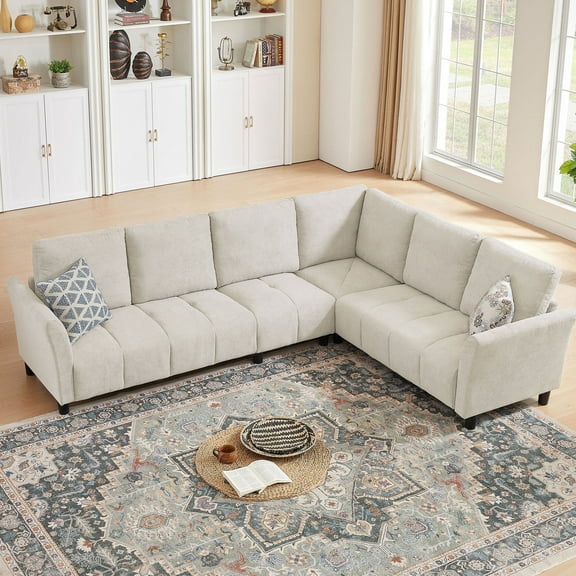 Modular Couches and Sofas Sectional with Storage, 4 Seat Sectional Sofa for Living Room, U Shaped Sectional Couch with Reversible Chaises, Teal Blue