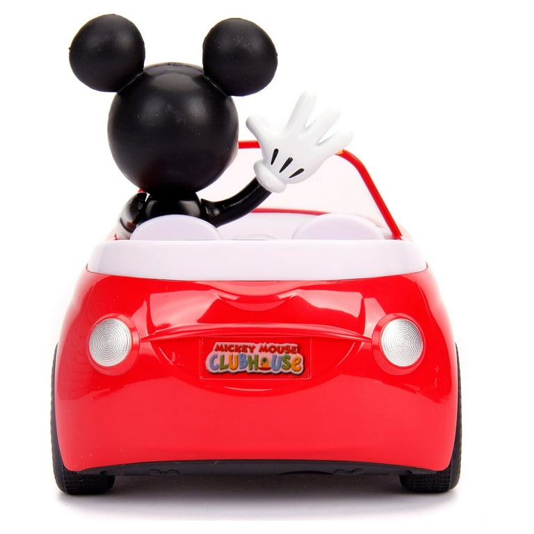 Jada Toys Classic Roadster Mickey Mouse Battery-Powered RC Car(Red) 