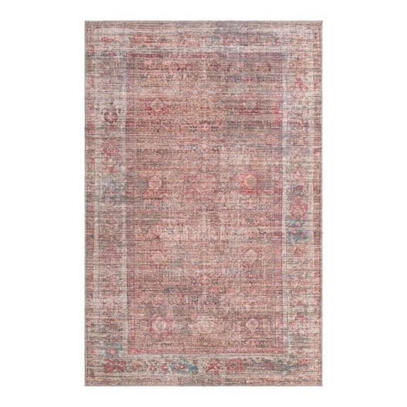 Unique Loom Nostalgia Collection Area Rug - Euphoria (5' 3" x 8' Rectangle Rust Red and Brown/Beige)