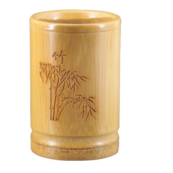 Bamboo Pen Holder Creative Desk Organizer for Home Office Assorted Color