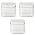 thumbnail image 1 of 3pcs Airtight Food Storage Container Durable Clear Plastic with Lids Air Tight Snacks Storage tank, 1 of 5