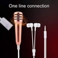 thumbnail image 2 of Mini Microphone for Mobile Phone PC, Portable for Recording with 3.5mm Interface Handheld Wired Microphone with Earphone Blue, 2 of 7