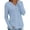 Light Blue, variant on QSAWXQZ Women's Thumbholes Long Sleeve Sun Protection Hooded Shirt UPF 50 V Neck Solid Lightweight Pullover with Pocket L