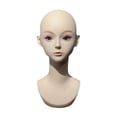 thumbnail image 2 of Cabeza de maniquí realista con hombro, peluca para maniquí multiusos, modelo de exhibición de peluca para postizos de bufanda, fabricación de pelucas, 2 of 8