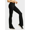 thumbnail image 3 of TheLovely Women's Fold-Over Waistband Bootleg Flared Bottom Workout Yoga Pants Leggings, 3 of 4