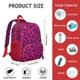 thumbnail image 6 of Leopard Print Backpack Backpack for School,Cute School Bag,Schoolbag with Adjustable Shoulder Straps & Padded Back,13.8"x11.4"x6", 6 of 6