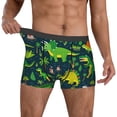 thumbnail image 2 of Kdxio Men's Boxer Briefs with Dinosaurs and Tropical Leaves and Flowers Print - Comfortable and Breathable Underwear for Everyday Wear, 2 of 7