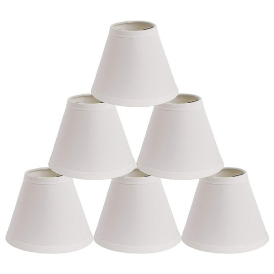 Urbanest 1100324c Mini Chandelier Lamp Shades 6 Inch Cotton Urbanest 1100324c Mini Chandelier Lamp Shades 6 Inch Cotton Hardback Clip On White Set Of Com