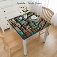 thumbnail image 2 of HAOXIT , Old Wooden Boards Non-Fading Table Covers Kitchen Dinning Tabletop Decoration, Washable Table Cloth for Outdoor and Indoor Use 60''x60'', 2 of 7