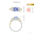 thumbnail image 5 of ANGARA Natural 1.5 ct Tanzanite & Half Moon Diamond Leaf Ring in 14K White & Yellow Gold for Women (Size-7mm) | December Birthstone, Anniversary, Jewelry Gift for Women | Natural Tanzanite Ring, 5 of 9