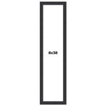 8x38 Frame Black Real Wood Picture Frame Width 1.25 Inches | Interior Frame Depth 0.5 Inches |