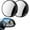 black, variant on Car Blind Spot Mirrors, Convex, 2-Pack, with Suction Cup, 360° Rotatable