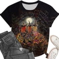 thumbnail image 4 of HOMBOM Festive Oversized T Shirts for Women Short Sleeve Graphic Crewneck Soft Casual Tees for Women Western Tops,XL, 4 of 6