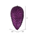 thumbnail image 2 of Vickerman 7" Plum Matte Glitter Pinecone Christmas Ornament, 4 per pack, 2 of 3