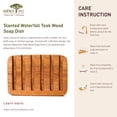 thumbnail image 5 of Slanted Waterfall Teak Wood Soap Dish 2-Pack, 5 of 5