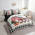 thumbnail image 3 of jejeloiu Colorful Kawaii Gnome Twin Bedding Sets 7-Piece,Western Christmas Cabin Bedding Comforter Set,White Geometric Plaid Sheet Sets For Children,Microfiber Bedroom Decor Reversible, 3 of 8
