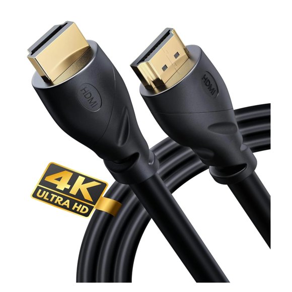 Cable HDMI PowerBear 4K de 10 pies de alta velocidad con conectores dorados y de goma