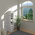 thumbnail image 7 of 10 Tier Vertical Shoe Rack - White Narrow Shoe Rack for Closet & Entryway, Space Saving Tall Shoe Organizer for Small Spaces, Sturdy Skinny Shoe Tower Stand for Boots & Heels, 7 of 7