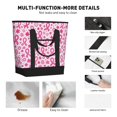 thumbnail image 4 of Large Capacity Insulated Tote Bag16.1×13.4×7.5in Thermal Insulation And Easy To Clean Strong Bearing Capacity Can Be Reused Pink Ribbon Pattern Variation 1, 4 of 8