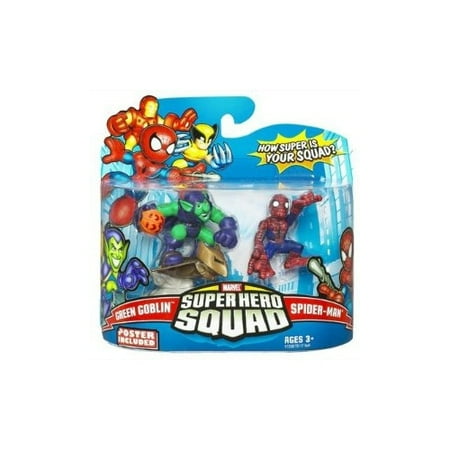 Spider Man Superhero Squad - Marvel Superhero Squad Series 14 Spider-Man & Green Goblin Action Figure 2-Pack