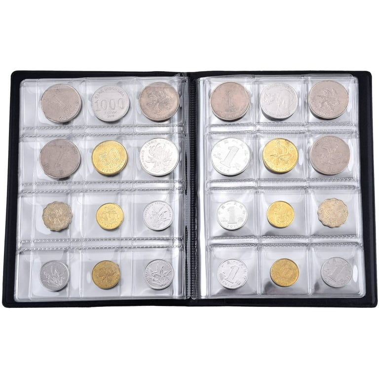 Coin Album, AITIME 180 Pockets Silver Dollar Coin Collection Holders for Collectors, Large Challenge Coin Storage Book
