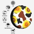 thumbnail image 6 of Kll Sunflower Cow Tire Cover,Universal Wheel Tire Cover For Trailer, Rv, Suv, Truck,Camper And Many Vehicle,(17 Inch), 6 of 7