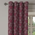 thumbnail image 2 of Ambesonne Floral Grommet Curtain, Ornate Victorian Garden, 50" x 84", Dark Brown Magenta, 2 of 6