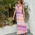 thumbnail image 3 of Watercolor Stripes Vestido Sin Mangas , Vestidos De Lujo Para Ocasiones Oficiales, 3 of 5