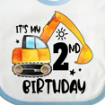 thumbnail image 4 of Inktastic Construction Truck It's My 2nd Birthday Boys or Girls Baby Bib, 4 of 4