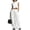 White, variant on Trendy Outfits for Women 2 Piece Sleeveless Turtleneck Tank Crop Top & Wide Leg Baggy Pants Set with Pockets (XL, Black)