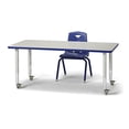 thumbnail image 2 of Berries 6408JCM003 Rectangle Mobile Activity Table, 30" x 60", Gray/Blue/Gray, 2 of 2