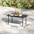 thumbnail image 3 of Outsunny Outdoor Coffee Table, Patio Coffee Table with Slatted Tabletop, 3 of 10
