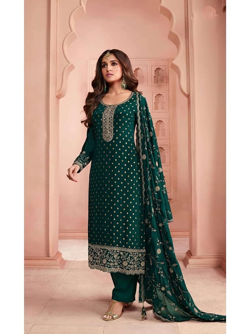 indian green dress for mehndi function Mehendi Green Lehenga Choli Set: Zari & Sequins Wedding Wear