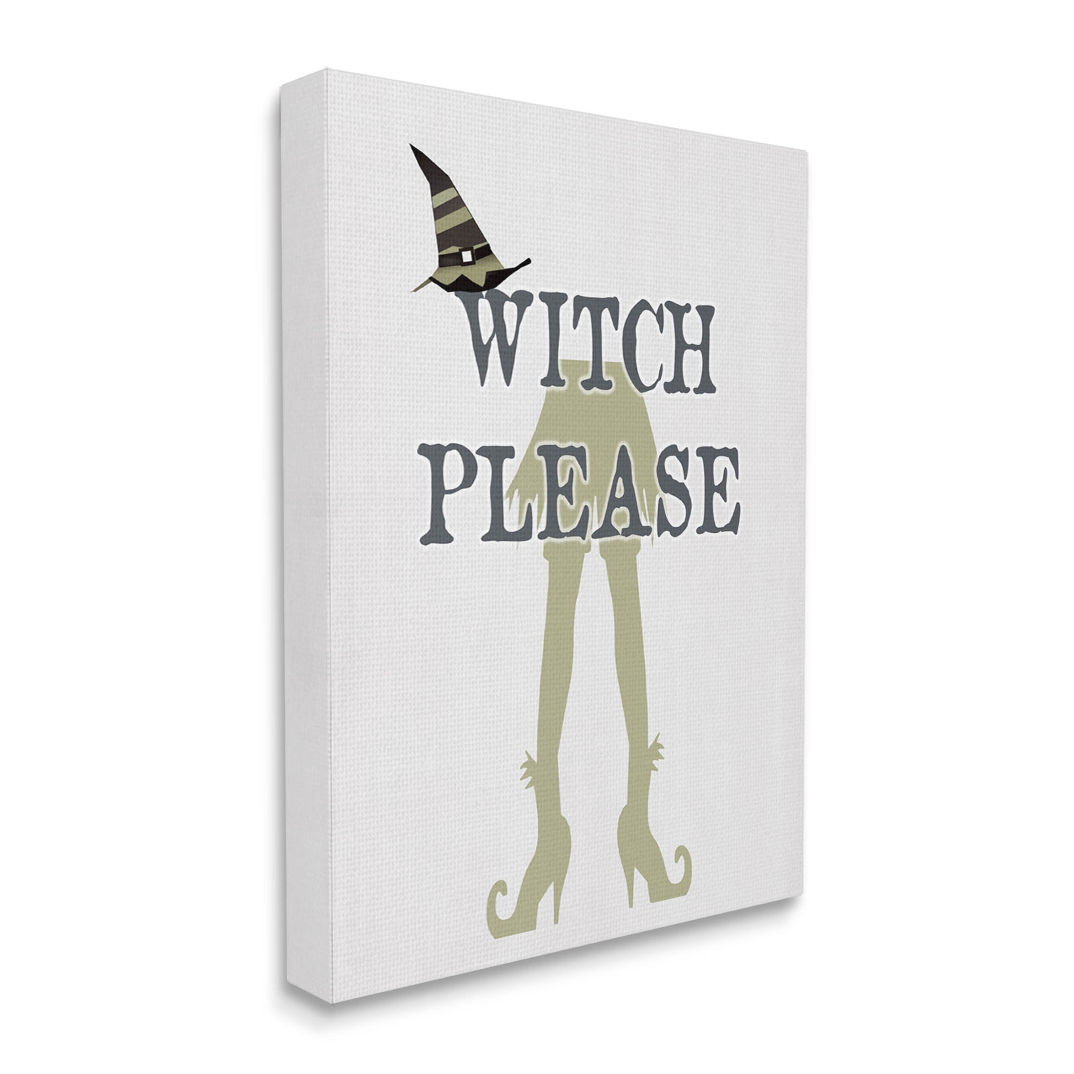Stupell Industries Witch Please Funny Phrase Graphic Art Gallery Wrapped Canvas Print Wall Art, Design by Lauren Rader