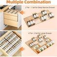thumbnail image 6 of Spice Drawer Organizer, 8 Tier- 8 Pack Amber Acrylic Drawer Seasoning Organizer, Expandable From 11'' to 22'' Kitchen Spice Rack Organizers and Storage for Drawer (Jars not included), 6 of 7