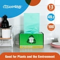 thumbnail image 3 of CLEANHOME 100 Counts Compostable Trash Bags 13-Gallon 49.2L Biodegradable Kitchen Scrap Waste Bag Outdoor, 3 of 7