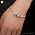 thumbnail image 5 of Amberta Women 925 Sterling Silver Snake Charm Bracelet: 19 cm - 7.5 inch, 5 of 6