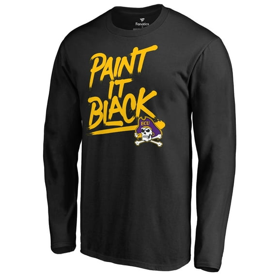 Men's East Carolina Pirates Paint It Black Long Sleeve T-Shirt