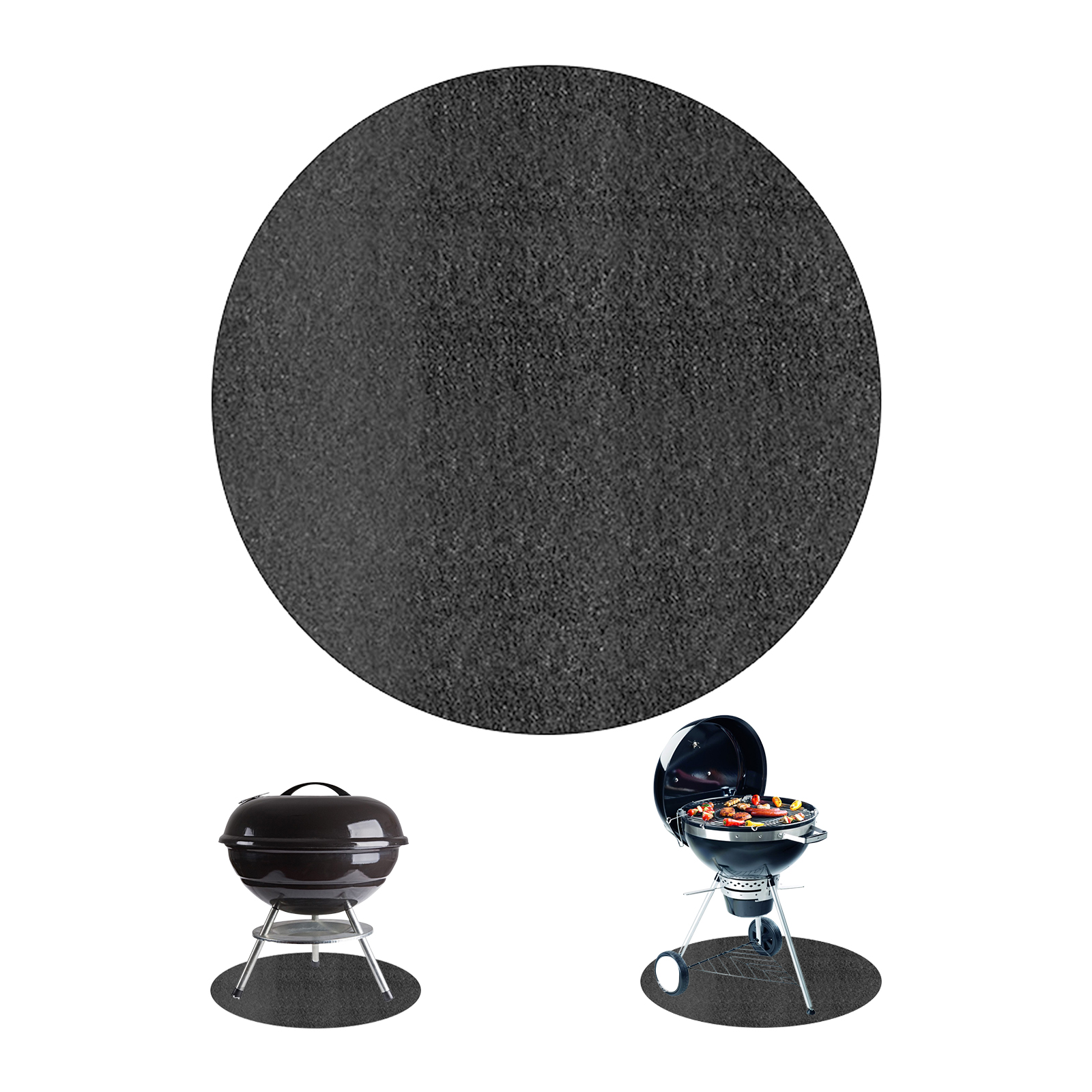Grill Mat Fire Pit Mat Fireproof Mat Round Bbq Mat For Outdoor Grill