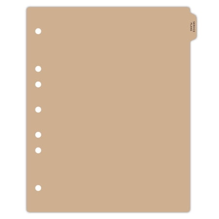 Carstens - Heavy Duty Service Plans Plastic Ring Binder Dividers, Side Tab, 1/9 Cut, Tab 1 Position, US Letter, Pack of 10, (2620-44) - Ideal Medical Chart Dividers for 3 Ring Binders