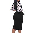 thumbnail image 3 of LilyLLL Womens Evening Party Workwear Polka Dot Print Puff Sleeve Sheath Dress, 3 of 4