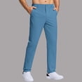 thumbnail image 2 of OOOUM Stretch Golf Pants for Men High Waisted Straight Leg Dress pants with Pockets Slim Fit Casual Work pants Blue XXXXXL, 2 of 6